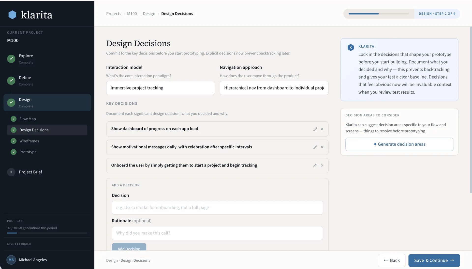 Design decisions