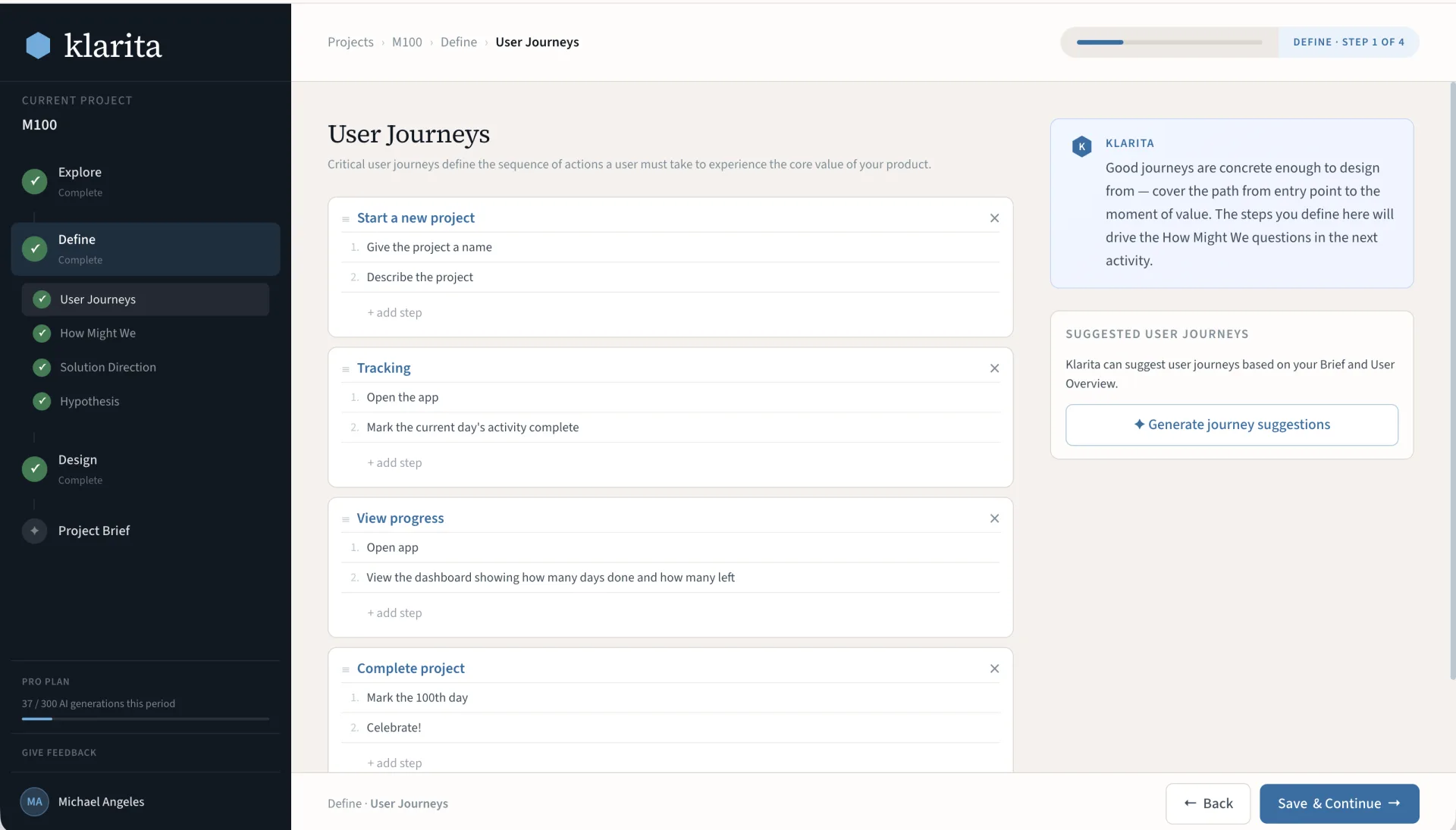 User journeys