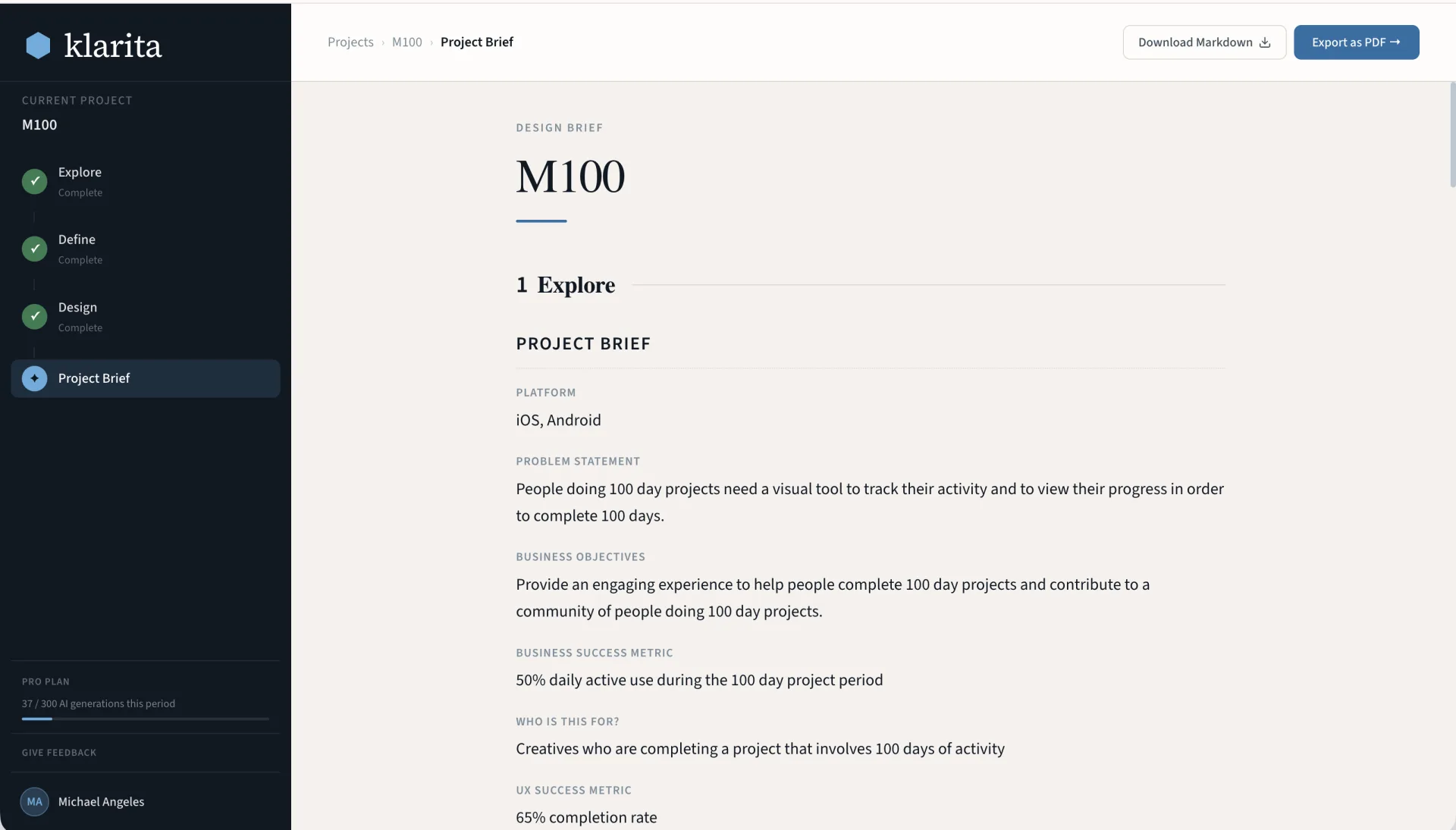 Compiled project brief