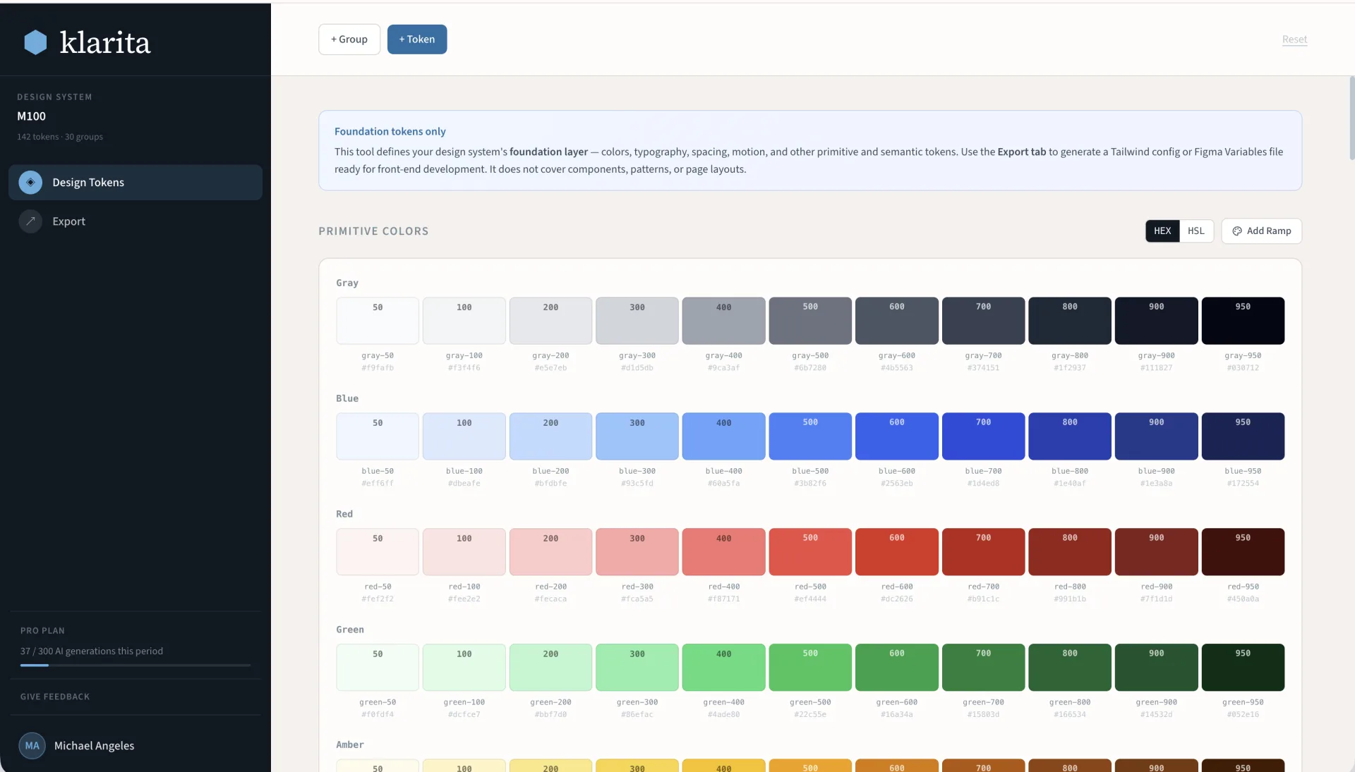 Design tokens