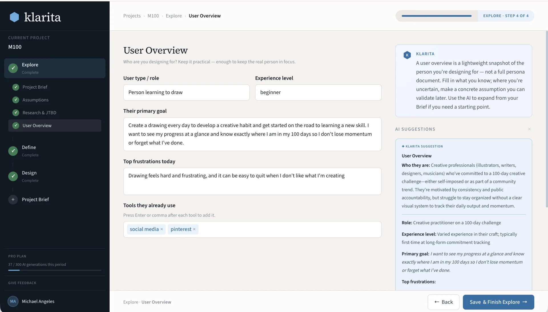 User overview
